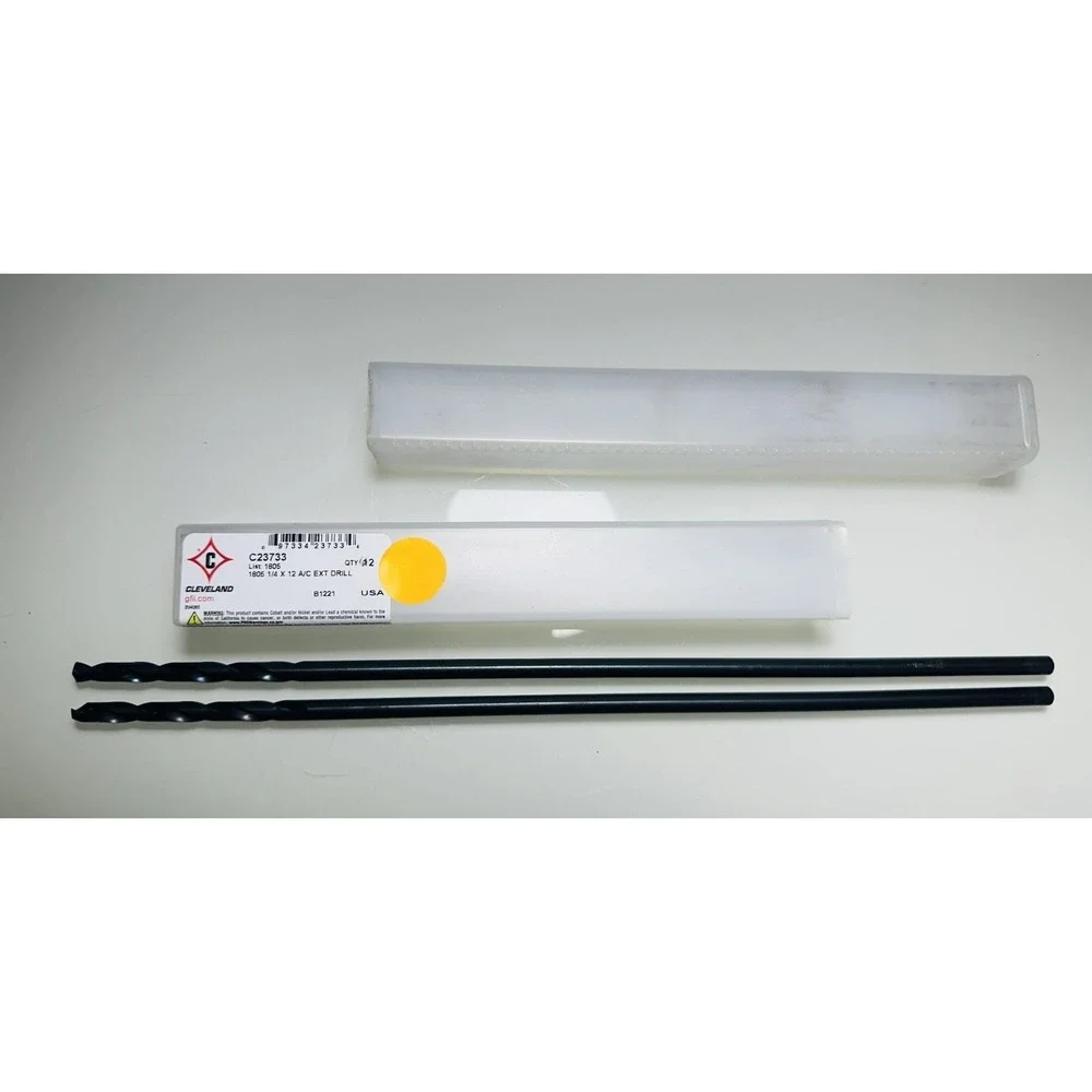 2 Pack Cleveland C23733 1805 Aircraft Extension Drill Bits 135° Split 1/4